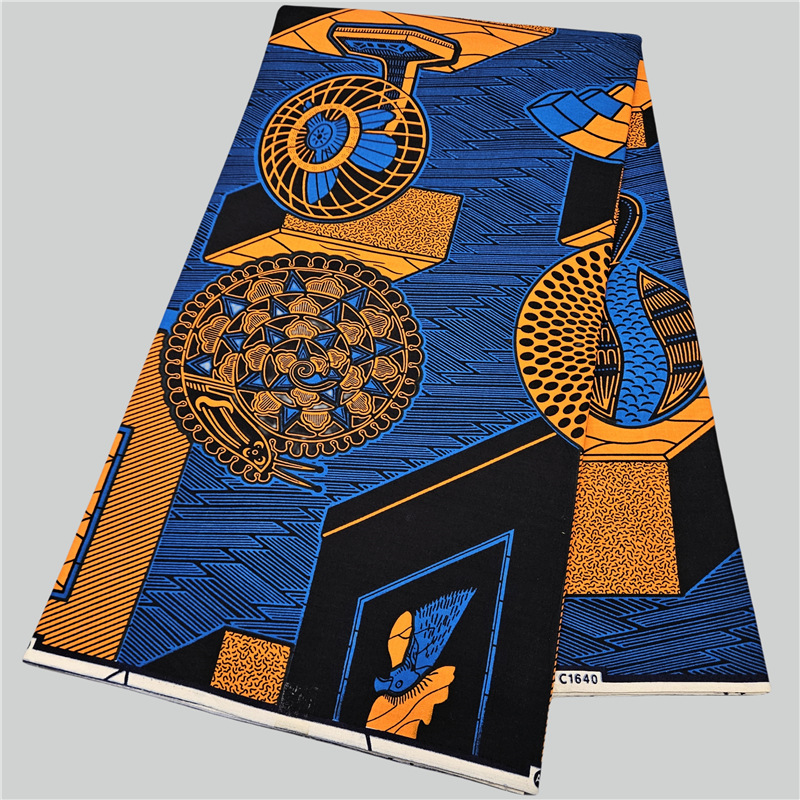 Sewing Batik Fabric - مجردة مطبوعة القطن الأزرق الأفريقي الشمع