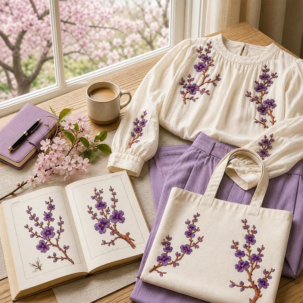 رقع زهر الكرز القابلة للصق بال - مراجعة Sewing Textiles وسعره
