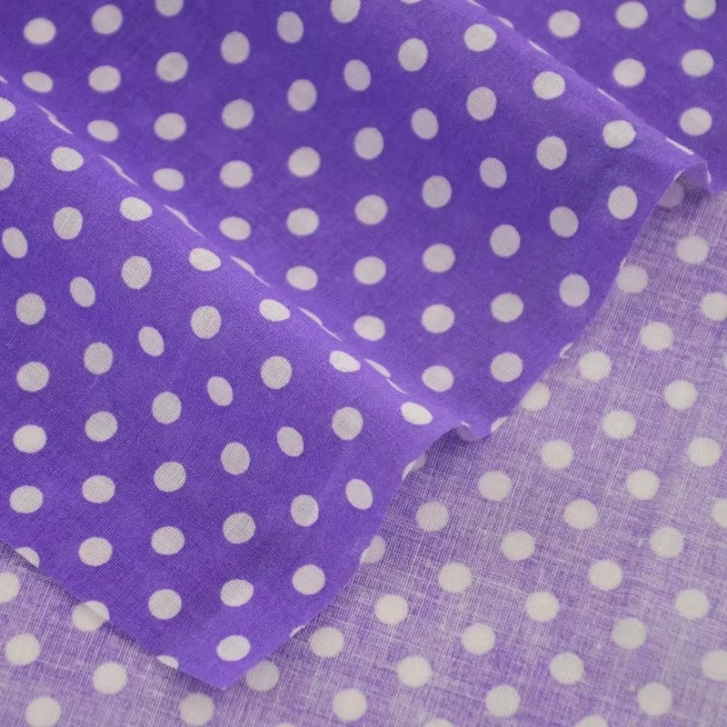 قماش قطني مطبوع بنقط بولكا برت - مراجعة Sewing Textiles وسعره