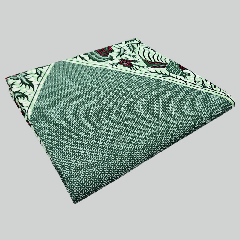 6 ياردة طويلة مطبوعة رمادي أخض - مراجعة Sewing Batik Fabric وسعره