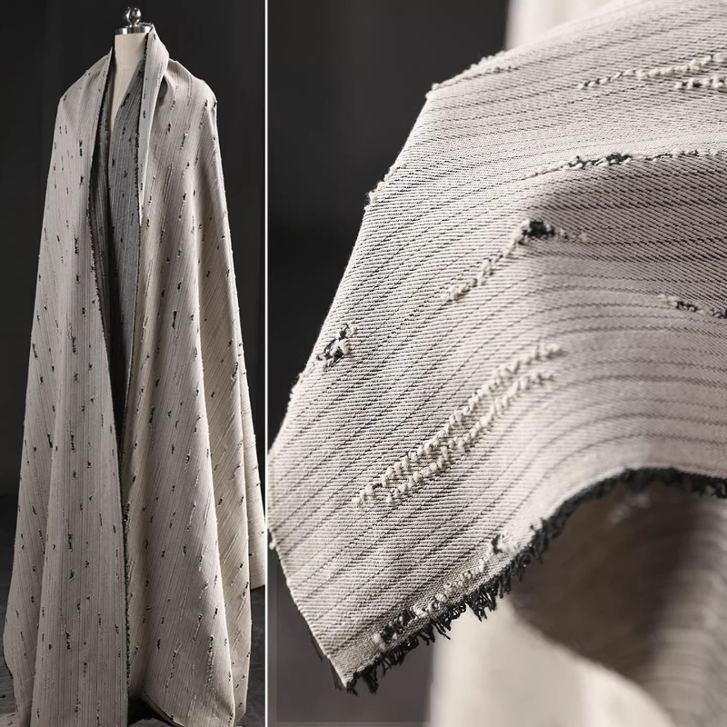 قماش جاكار قطني مخطط من الدنيم - مراجعة Sewing Recycling وسعره