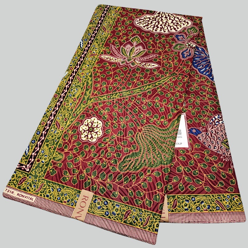 قماش باتيك أفريقي أحمر مطبوع ب - مراجعة Sewing Batik Fabric وسعره