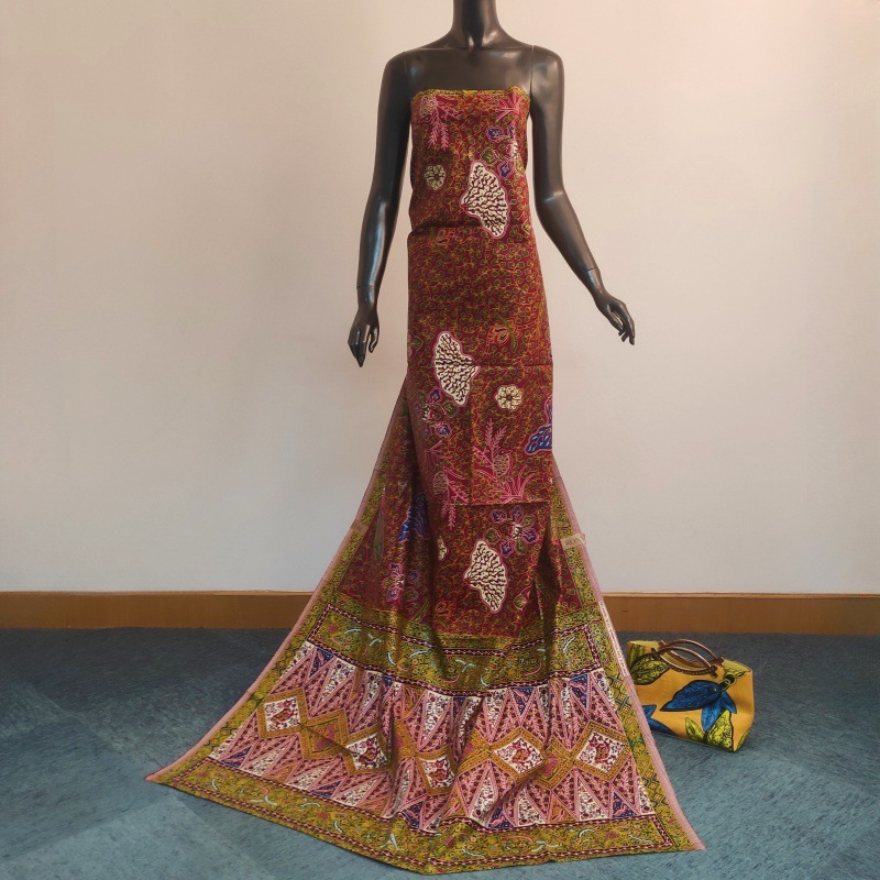 قماش باتيك أفريقي أحمر مطبوع ب - مراجعة Sewing Batik Fabric وسعره