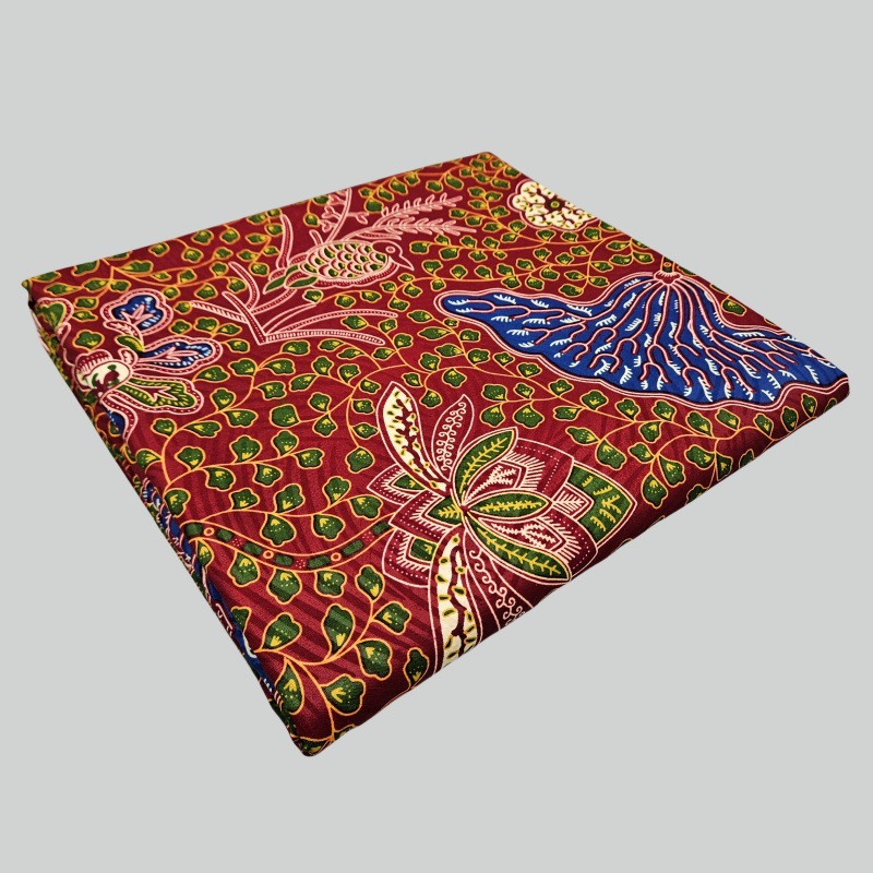 قماش باتيك أفريقي أحمر مطبوع ب - مراجعة Sewing Batik Fabric وسعره