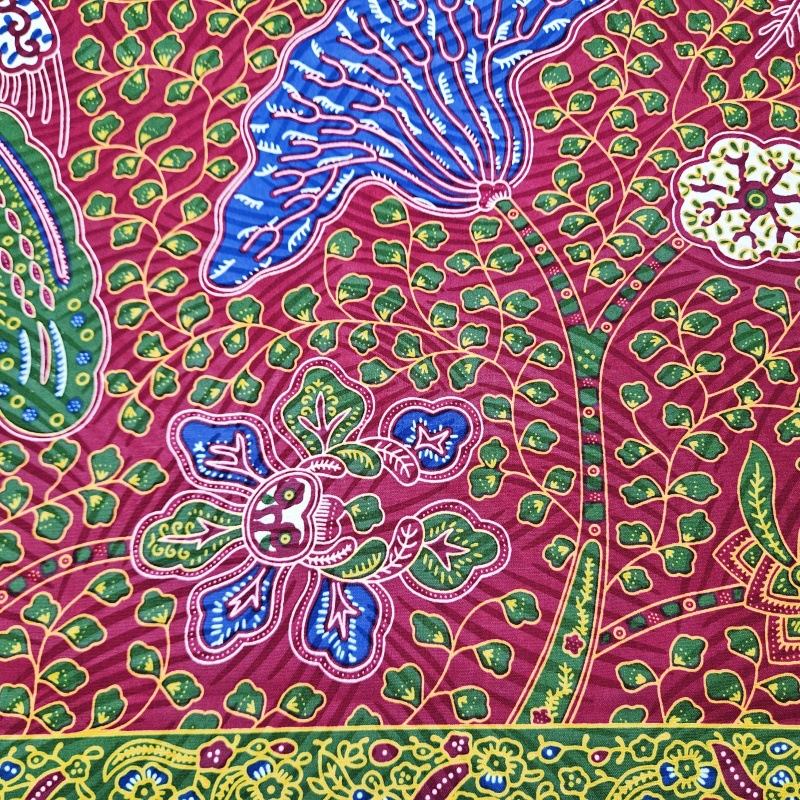 قماش باتيك أفريقي أحمر مطبوع ب - مراجعة Sewing Batik Fabric وسعره