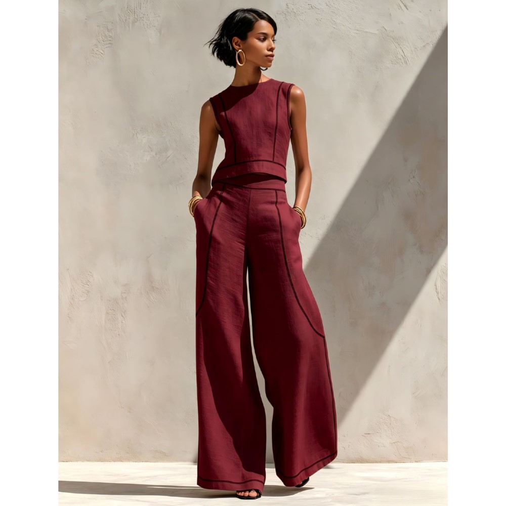 طقم نسائي صيفي جديد من قطعتين: - مراجعة Sewing Vest وسعره