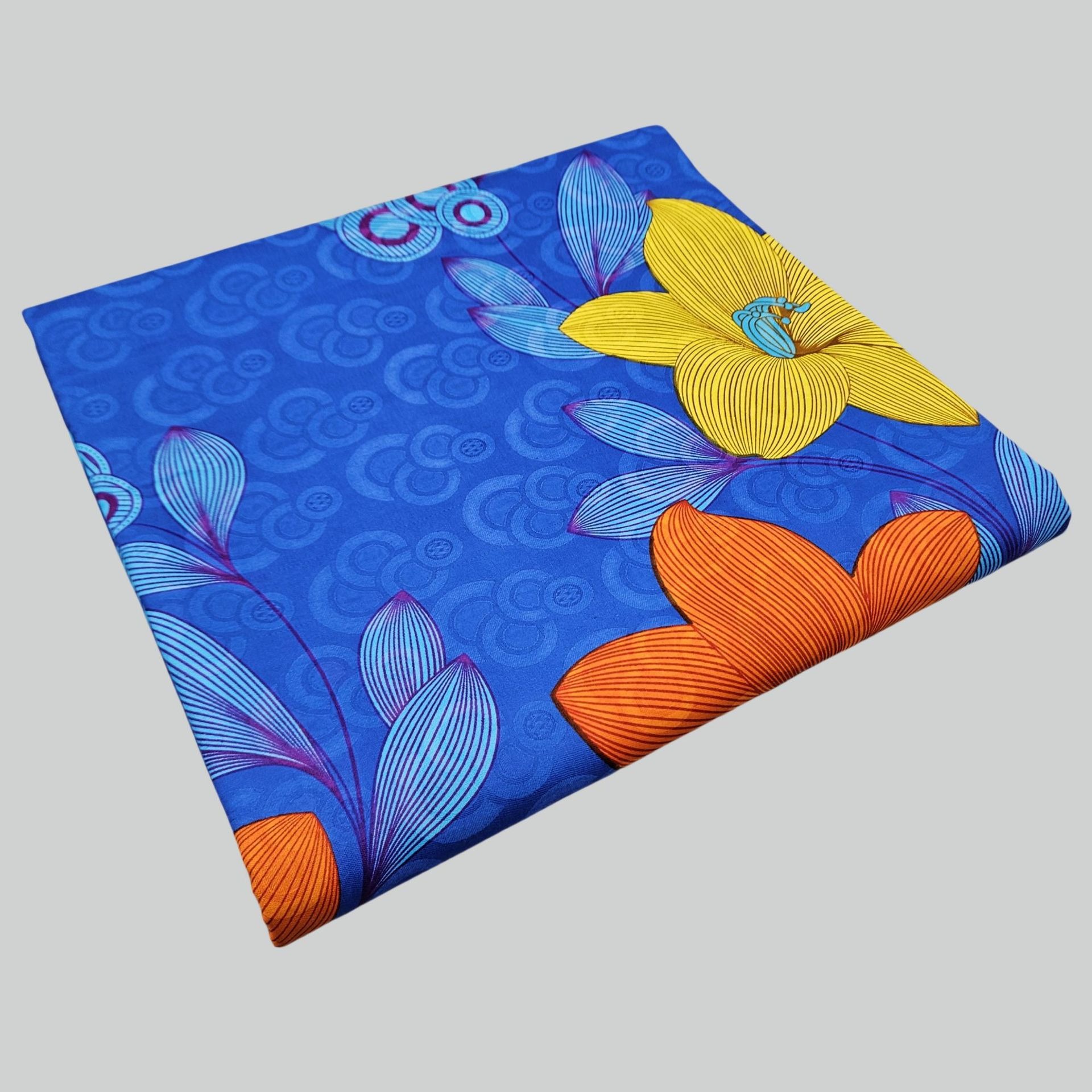 الأزهار المطبوعة على الأرجواني - مراجعة Sewing Batik Fabric وسعره
