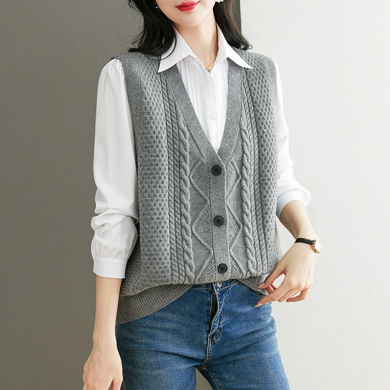 سترة نسائية محبوكة على الكتف ، - مراجعة Sewing Vest وسعره