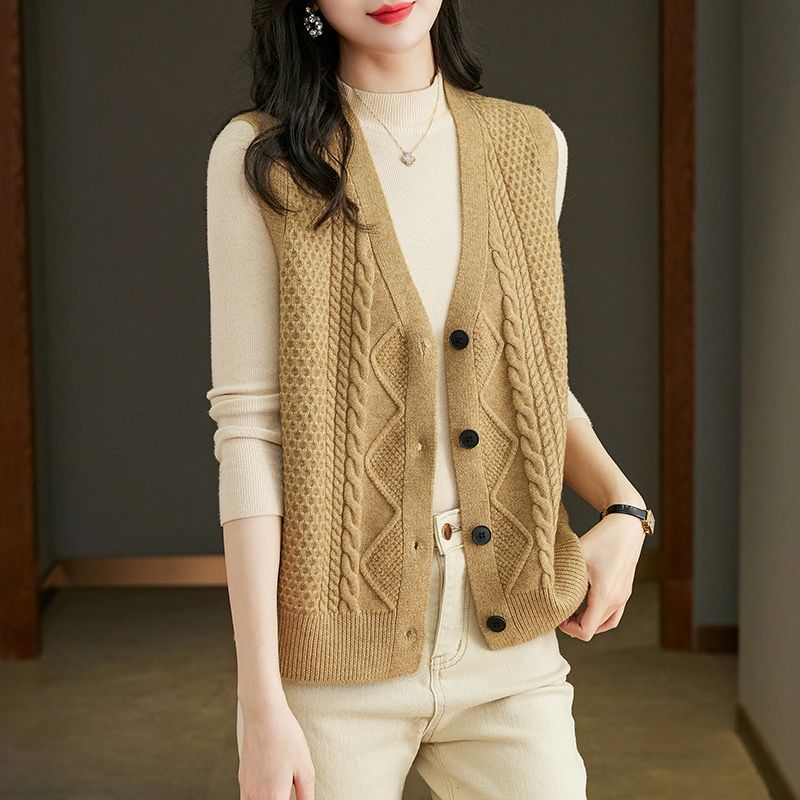 سترة نسائية محبوكة على الكتف ، - مراجعة Sewing Vest وسعره