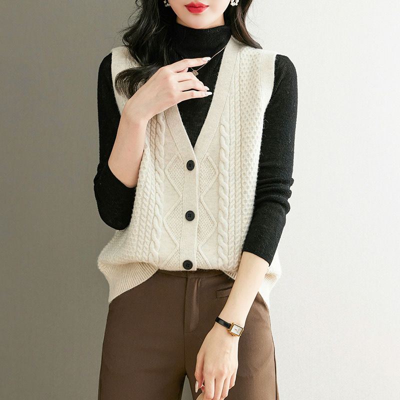 سترة نسائية محبوكة على الكتف ، - مراجعة Sewing Vest وسعره
