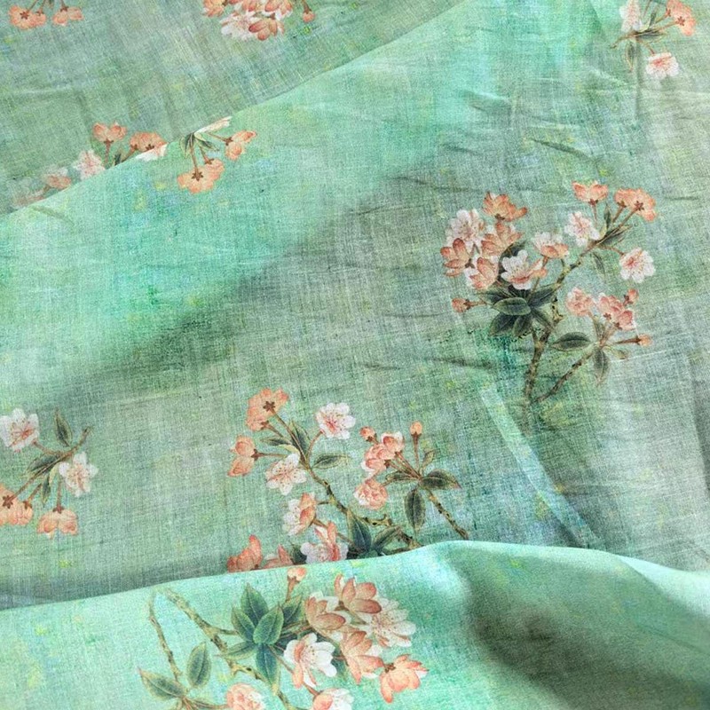 1 ياردة طباعة البتلة الخضراء t - مراجعة Sewing Custom وسعره