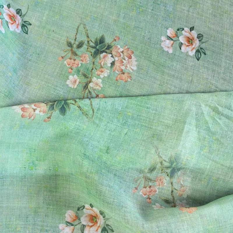 1 ياردة طباعة البتلة الخضراء t - مراجعة Sewing Custom وسعره