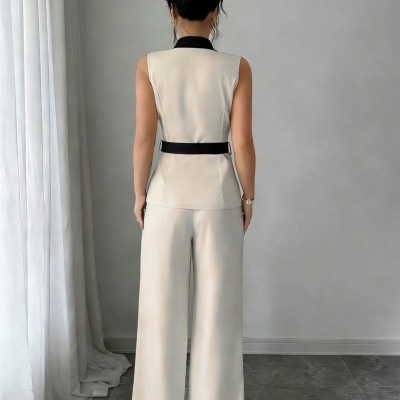 بدلة نسائية مع سترة وبنطلون وا - مراجعة Sewing Vest وسعره