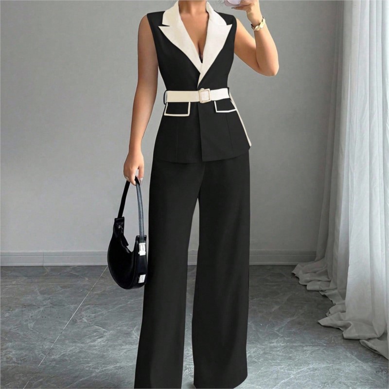 بدلة نسائية مع سترة وبنطلون وا - مراجعة Sewing Vest وسعره