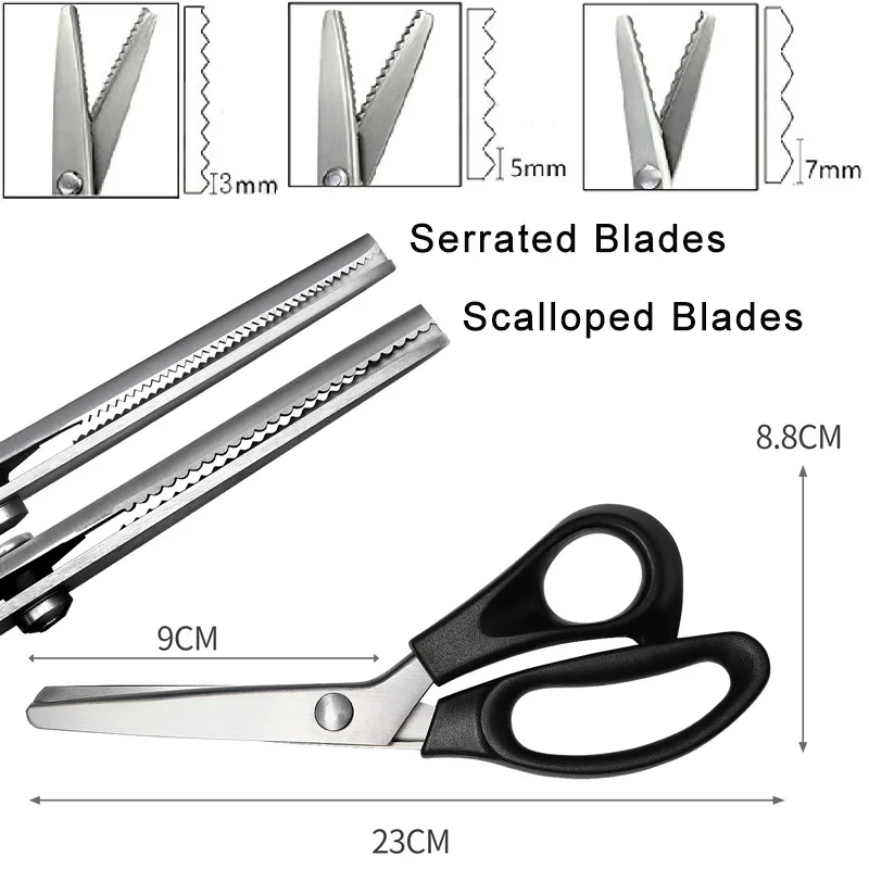 1 قطعة المقصات الوردي الفولاذ  - مراجعة Pinking Shear Blade وسعره