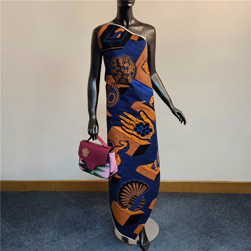 مجردة مطبوعة القطن الأزرق الأف - مراجعة Sewing Batik Fabric وسعره