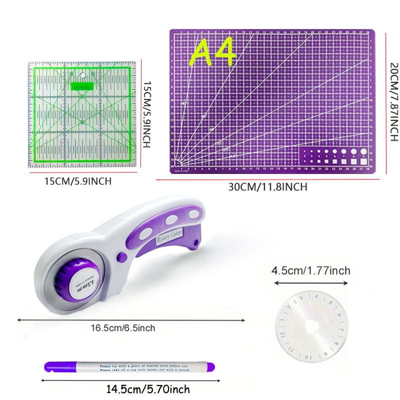 قاطع دوار 45 مم مع قاعدة قطع A - مراجعة Rotary Cutter Fabric وسعره