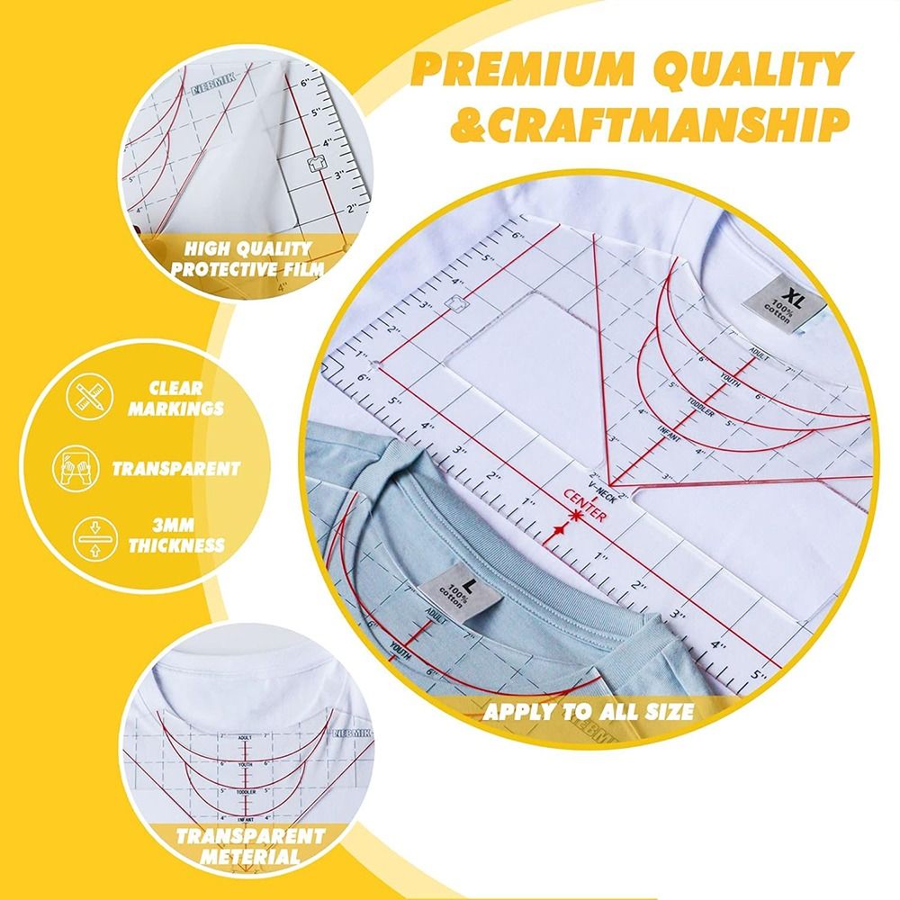 دليل مسطرة تيشيرت لمحاذاة الفي - مراجعة Sewing Tt وسعره